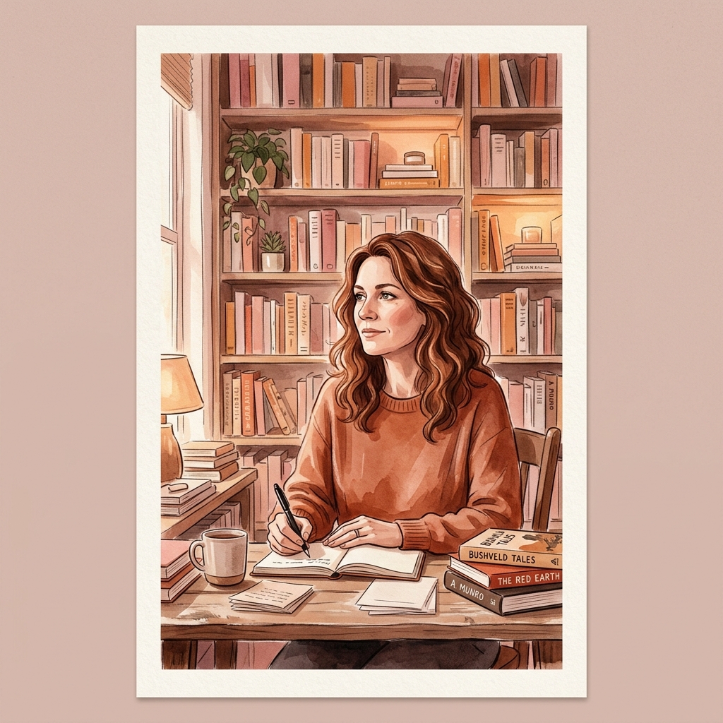 Naomi Shiels, founder of Wild Hearts Publishing, at her writing desk